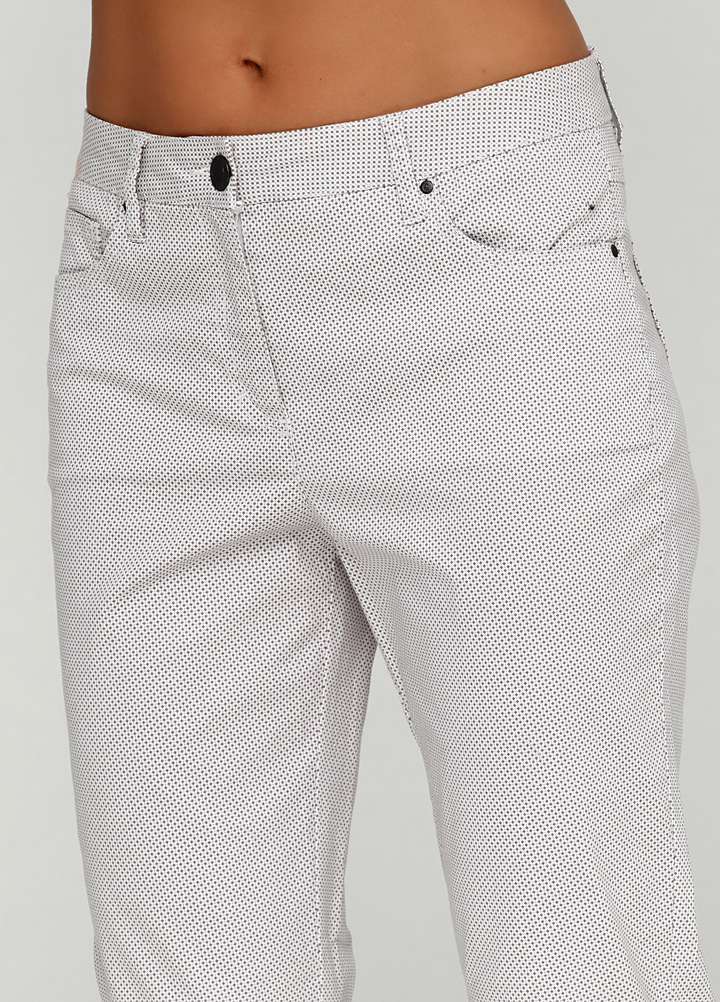 Белые кэжуал летние зауженные брюки BRANDTEX CLASSIC