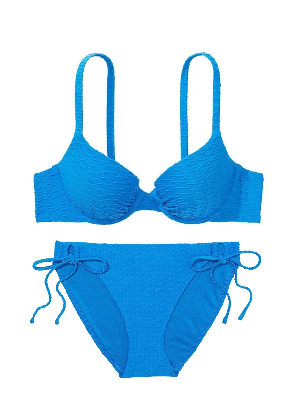 Синій літній купальник (бюстгальтер, трусики) балконет, роздільний Victoria's Secret