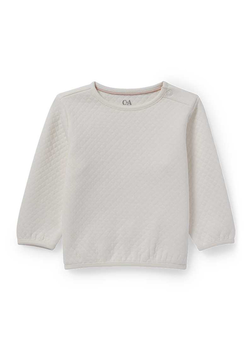 Кремовый демисезонный костюм (свитшот, брюки) брючный C&A