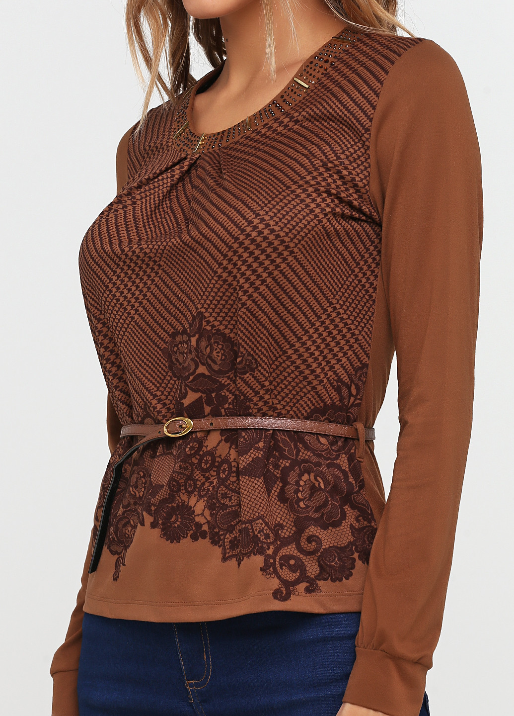 Светло-коричневая блуза IVRIZ