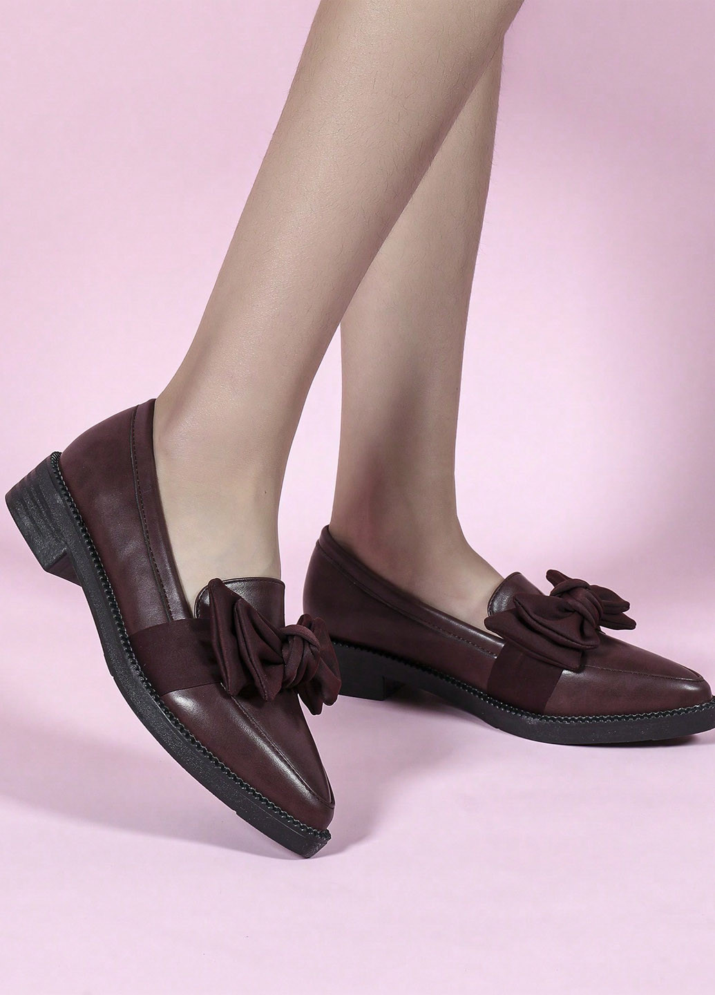 SHEIN Туфли лоферы бордовый з искусственная кожа, китай — демисезон (346756366)