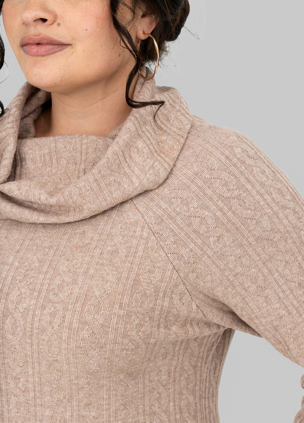 Темно-бежева кежуал сукня сукня светр A'll Posa однотонна