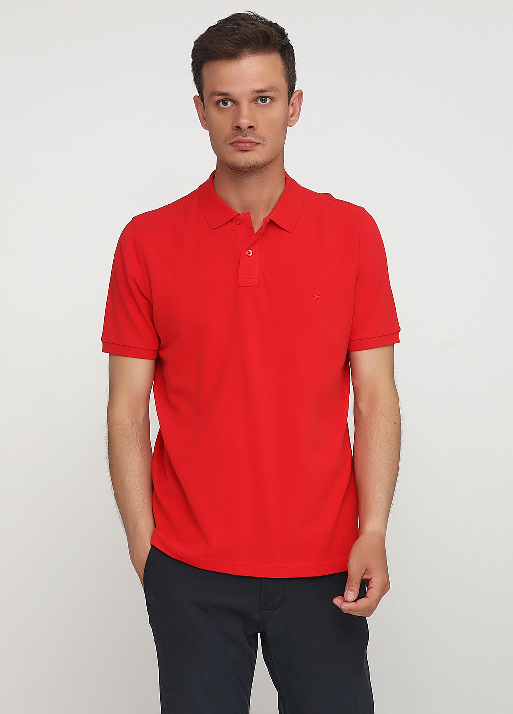 Красная футболка-поло для мужчин Camel Active однотонная
