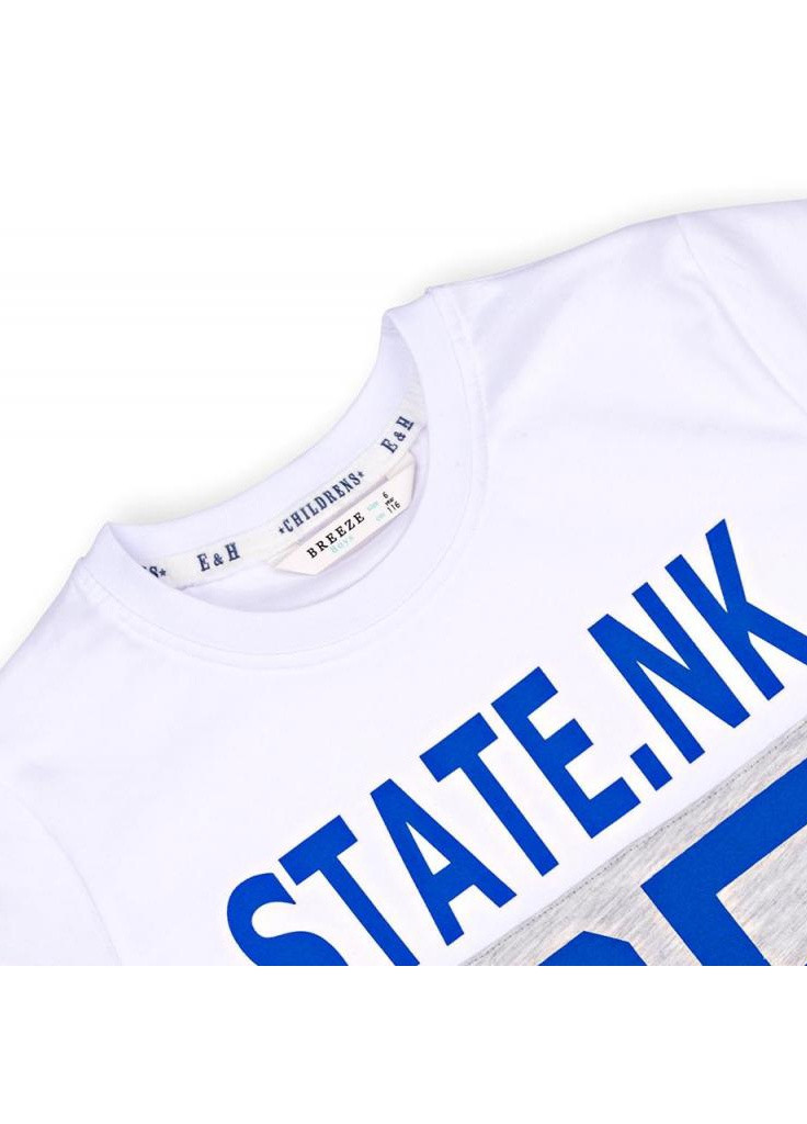 Синий летний костюм десткий "state nk. 95" (11068-140b-white) Breeze
