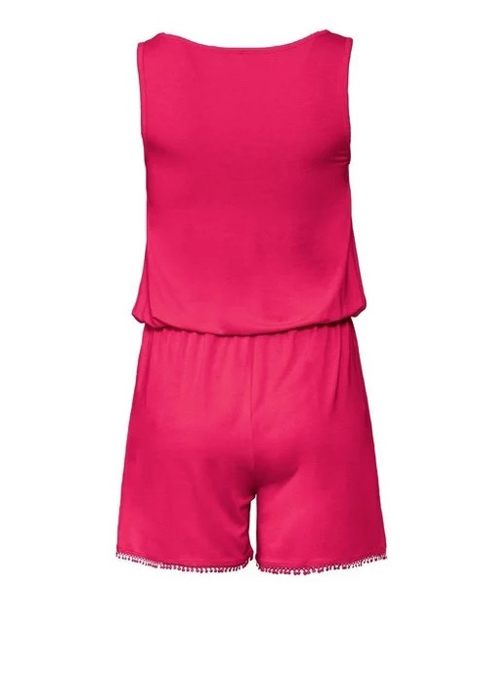 Комбинезон Esmara комбинезон-шорты однотонный розовый кэжуал вискоза