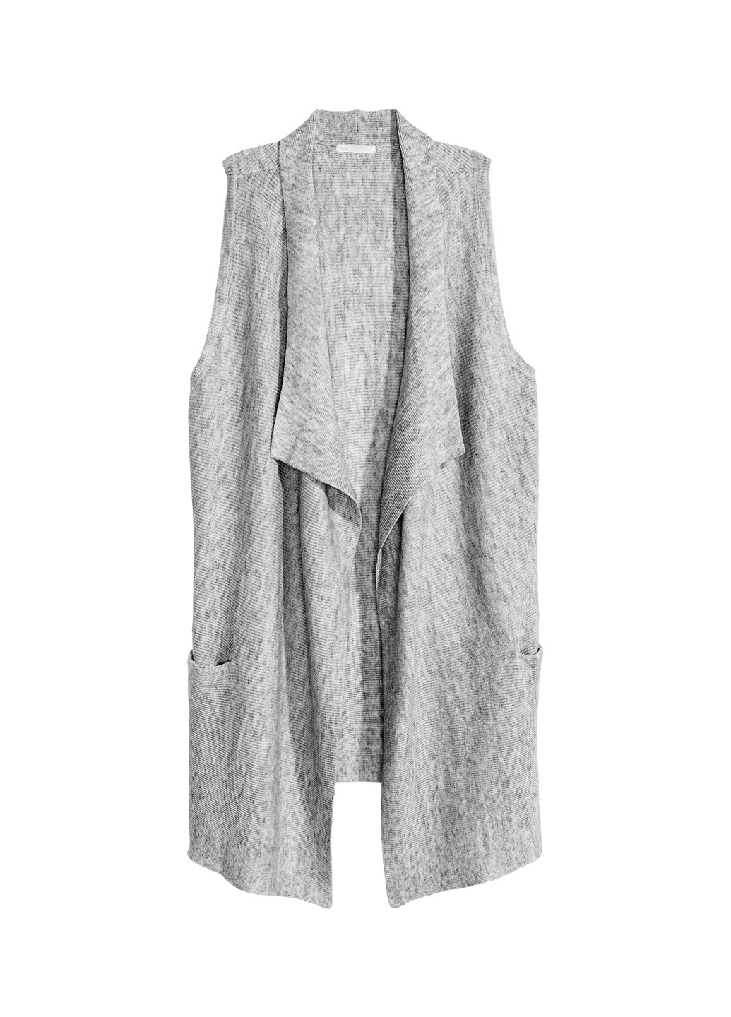 Жакет H&M меланж світло-сірий кежуал бавовна, акрил