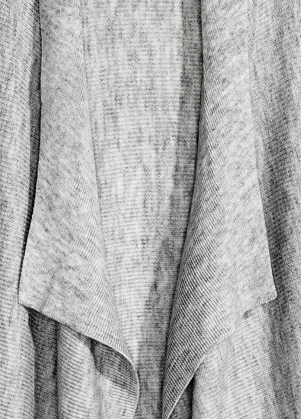 Жакет H&M меланж светло-серый кэжуал хлопок, акрил