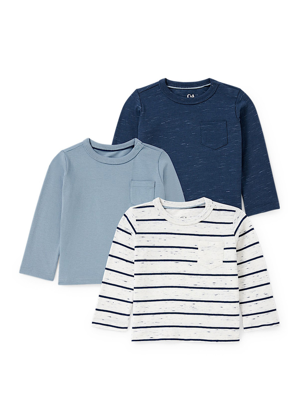 Разноцветный демисезонный кэжуал лонгслив C&A однотонный