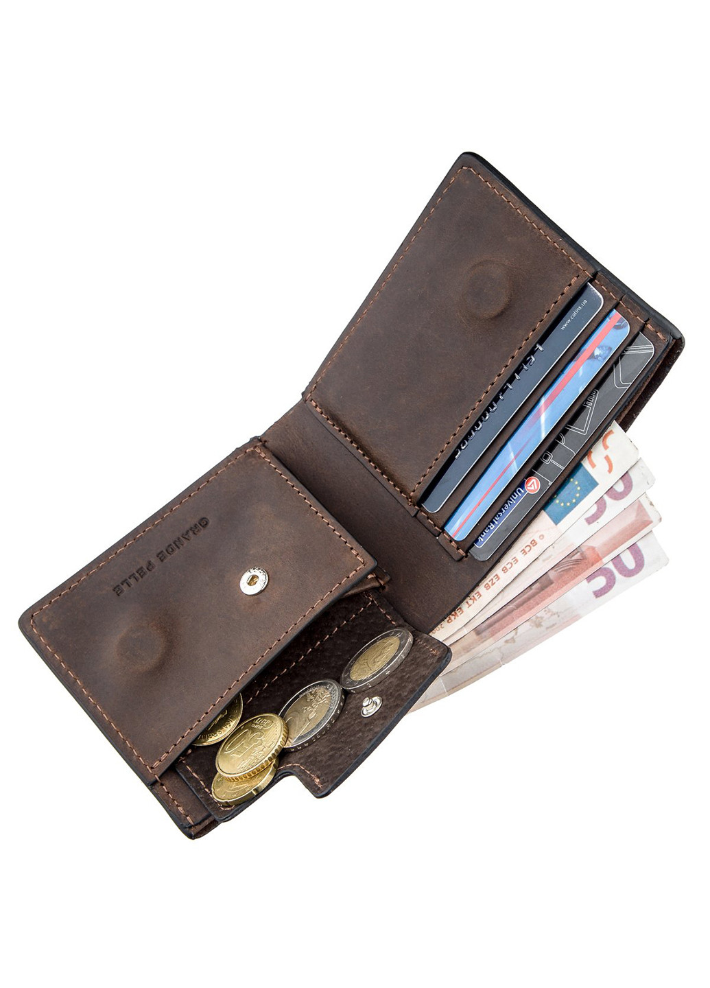 Шкіряний гаманець 9х11х3 см Grande Pelle (253491334)