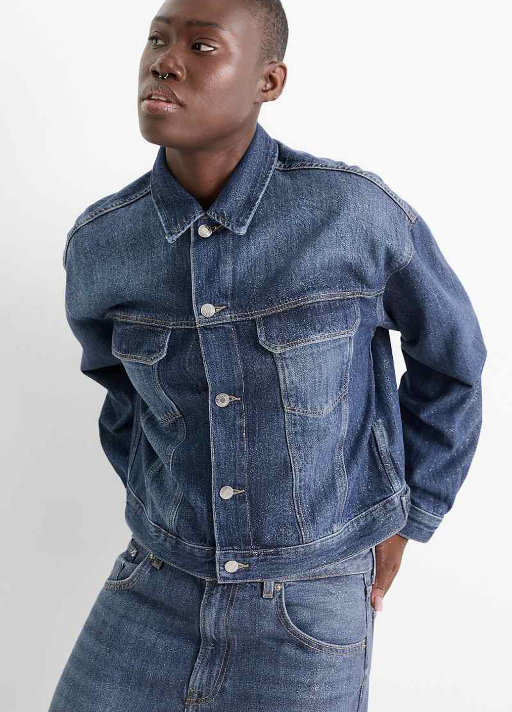 Сіро-синя демісезонна куртка C&A