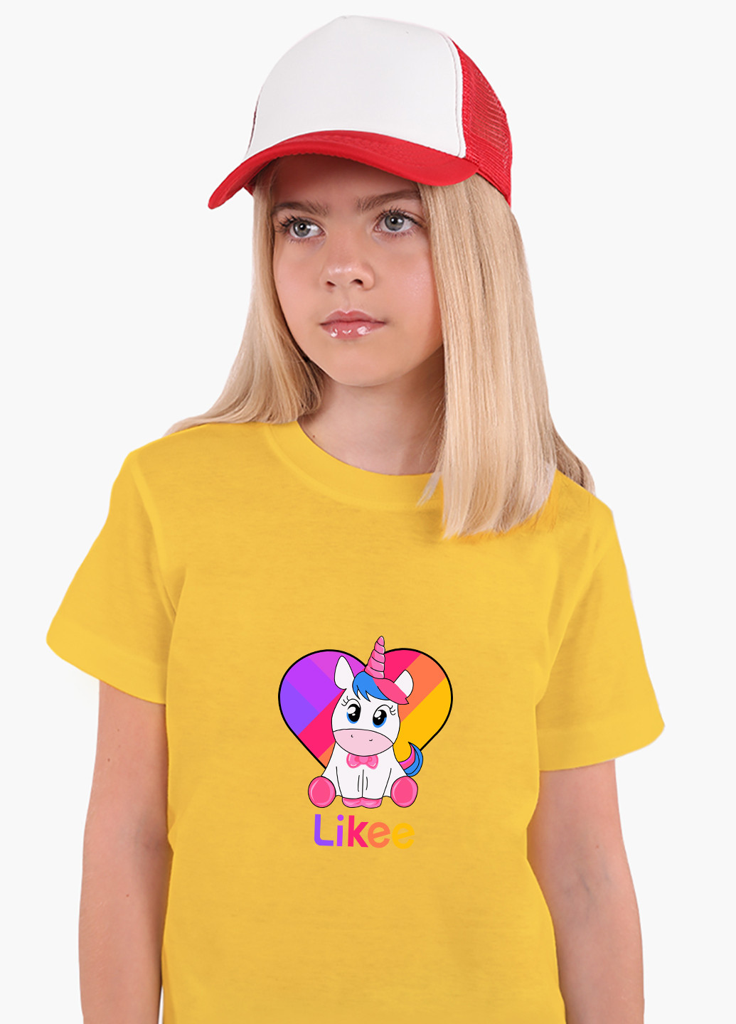 Жовта демісезонна футболка дитяча лайк єдиноріг (likee unicorn) (9224-1594) MobiPrint