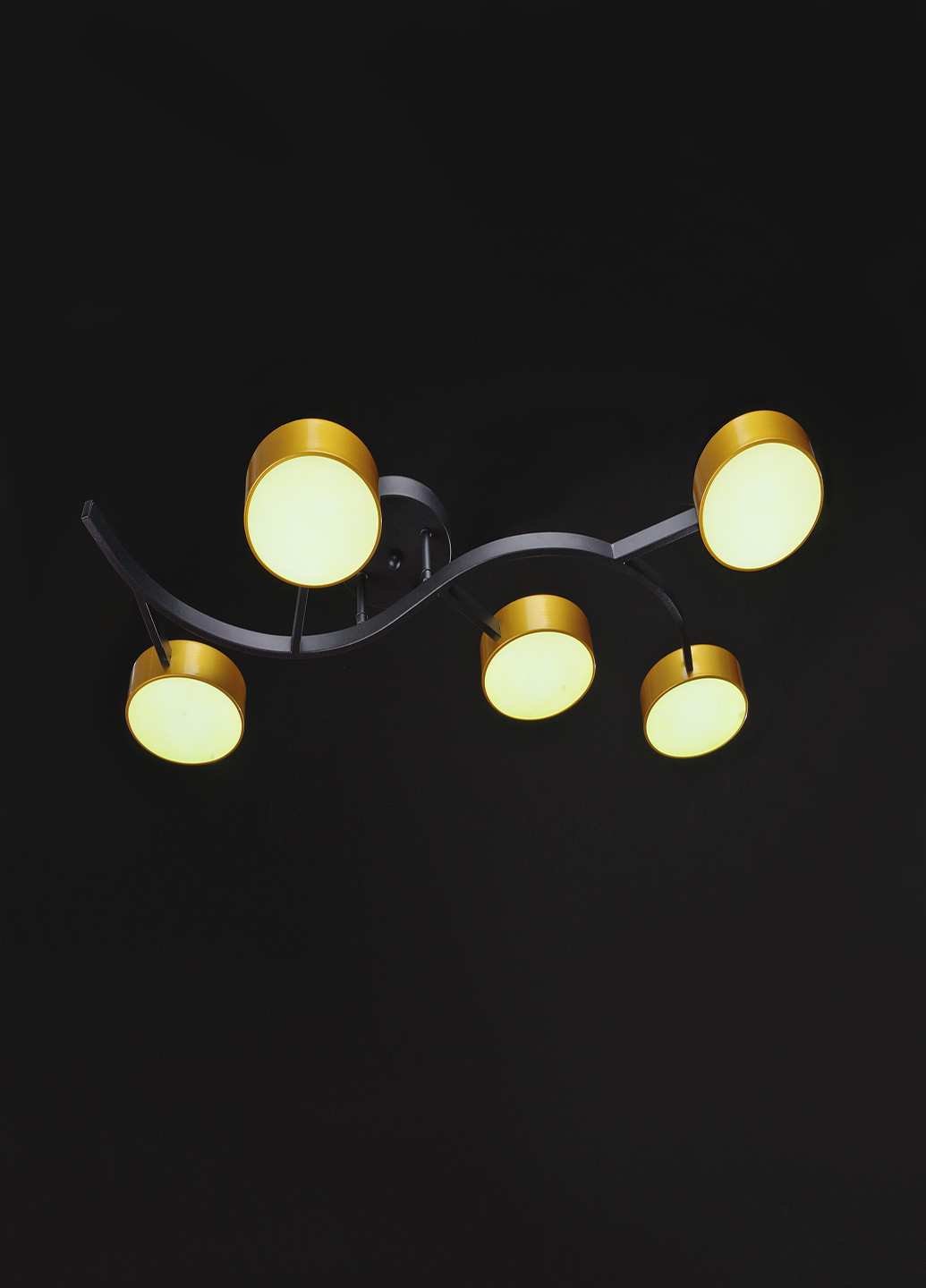 Світлодіодна люстра BR-01 642C/5 LED 75W BK/G Brille (251891811)