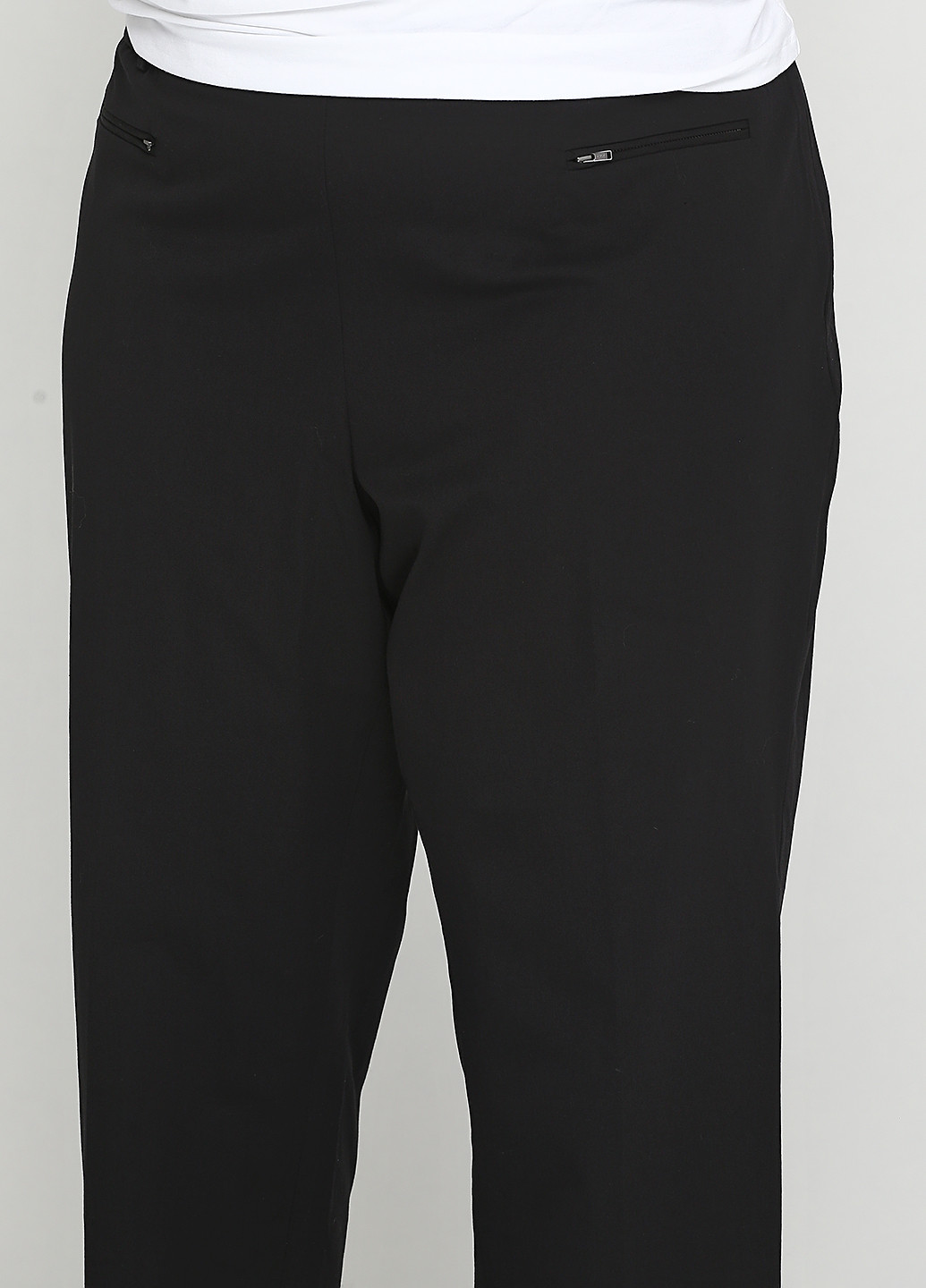 Черные кэжуал демисезонные прямые брюки Talbots