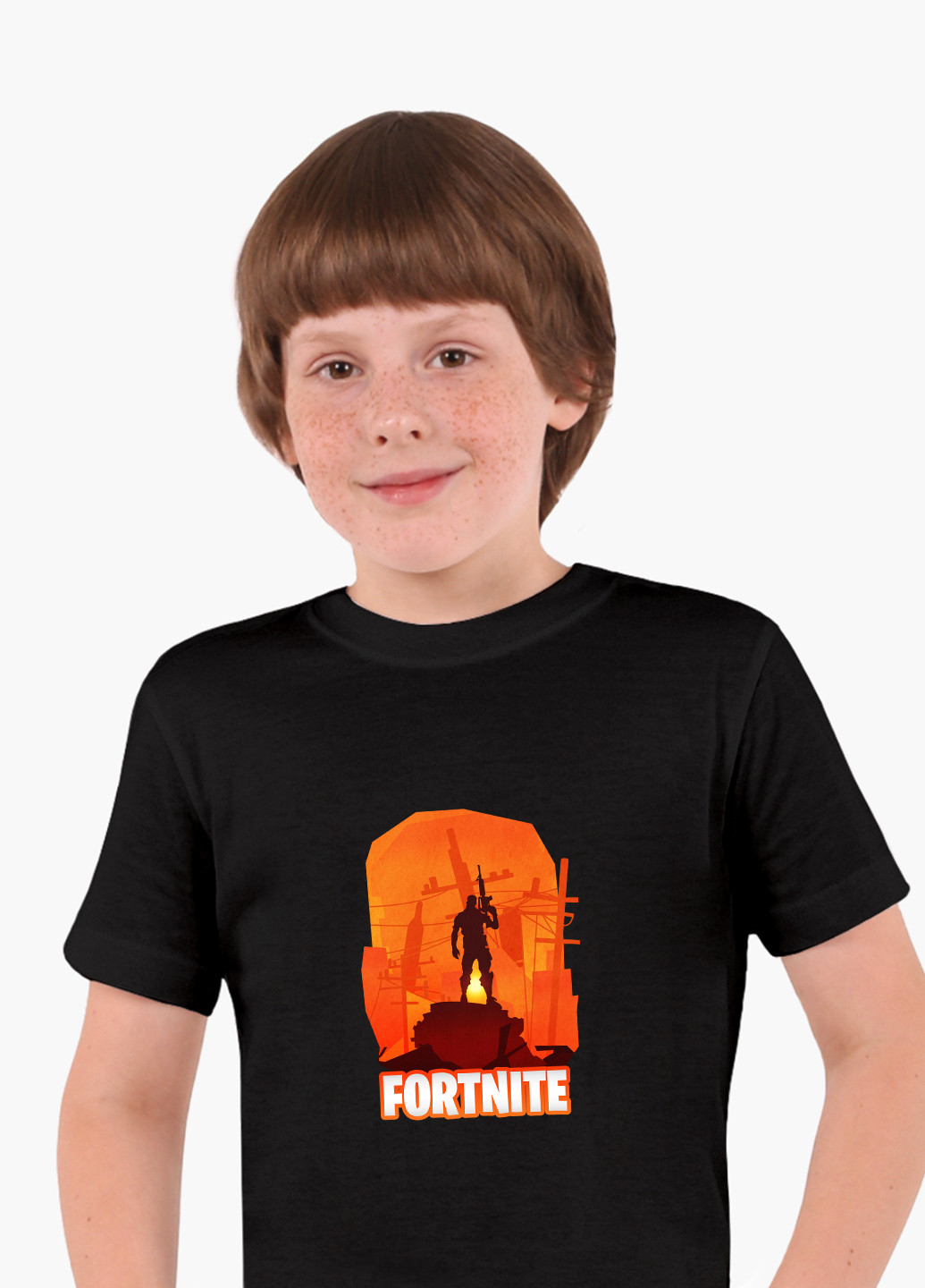 Черная демисезонная футболка детская фортнайт (fortnite)(9224-1194) MobiPrint