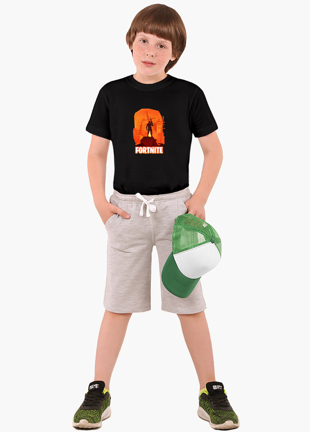 Черная демисезонная футболка детская фортнайт (fortnite)(9224-1194) MobiPrint