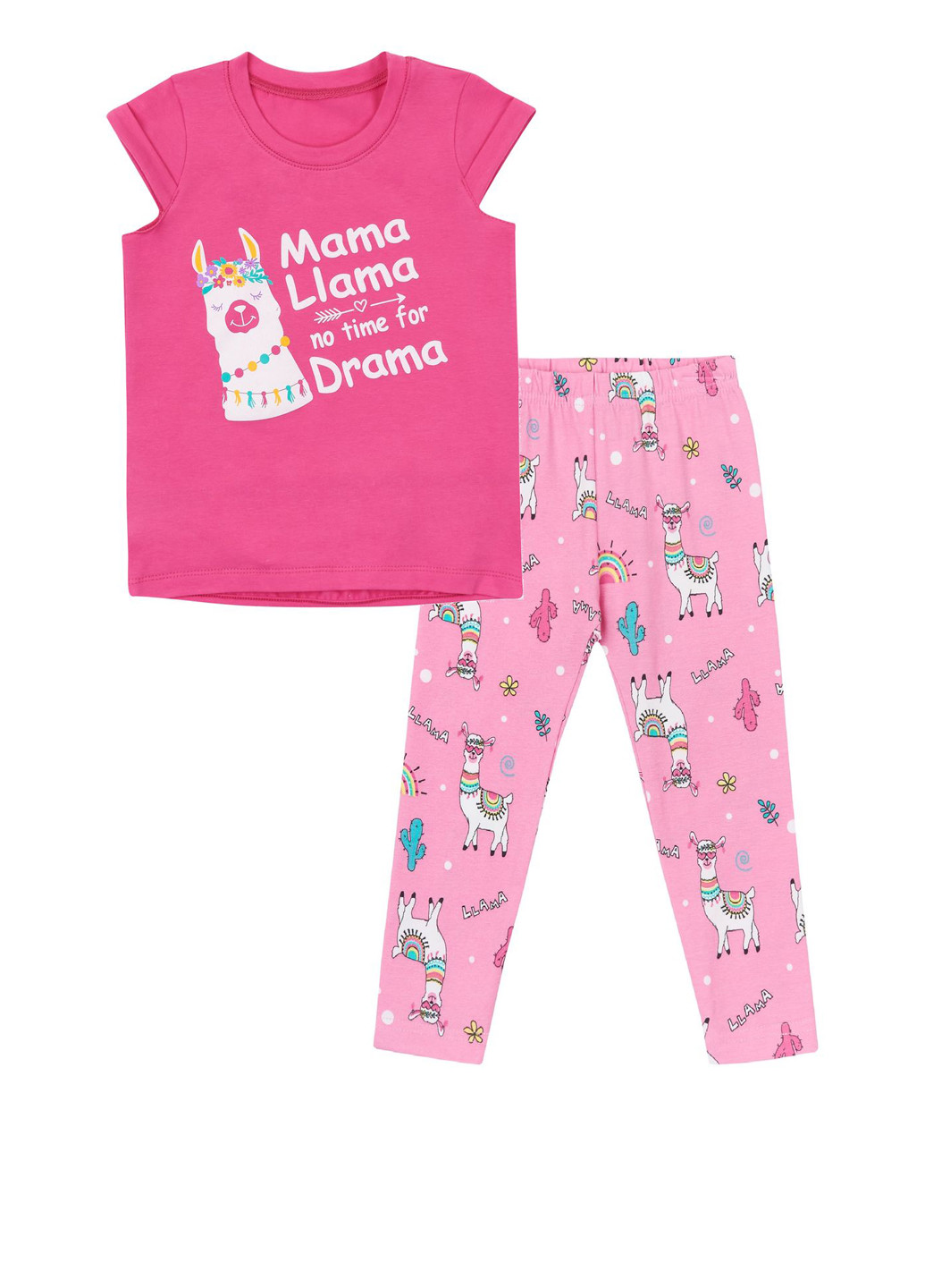 Малиновий літній комплект (футболка, легінси) Ляля