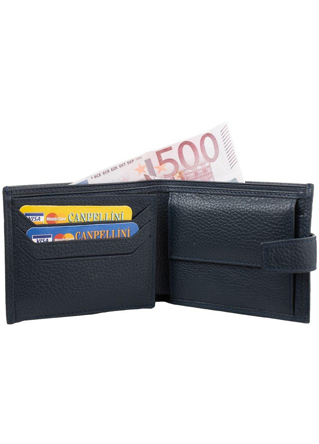 Шкіряна гаманець чоловічий 12х9,5х2,5 см Canpellini (216745024)