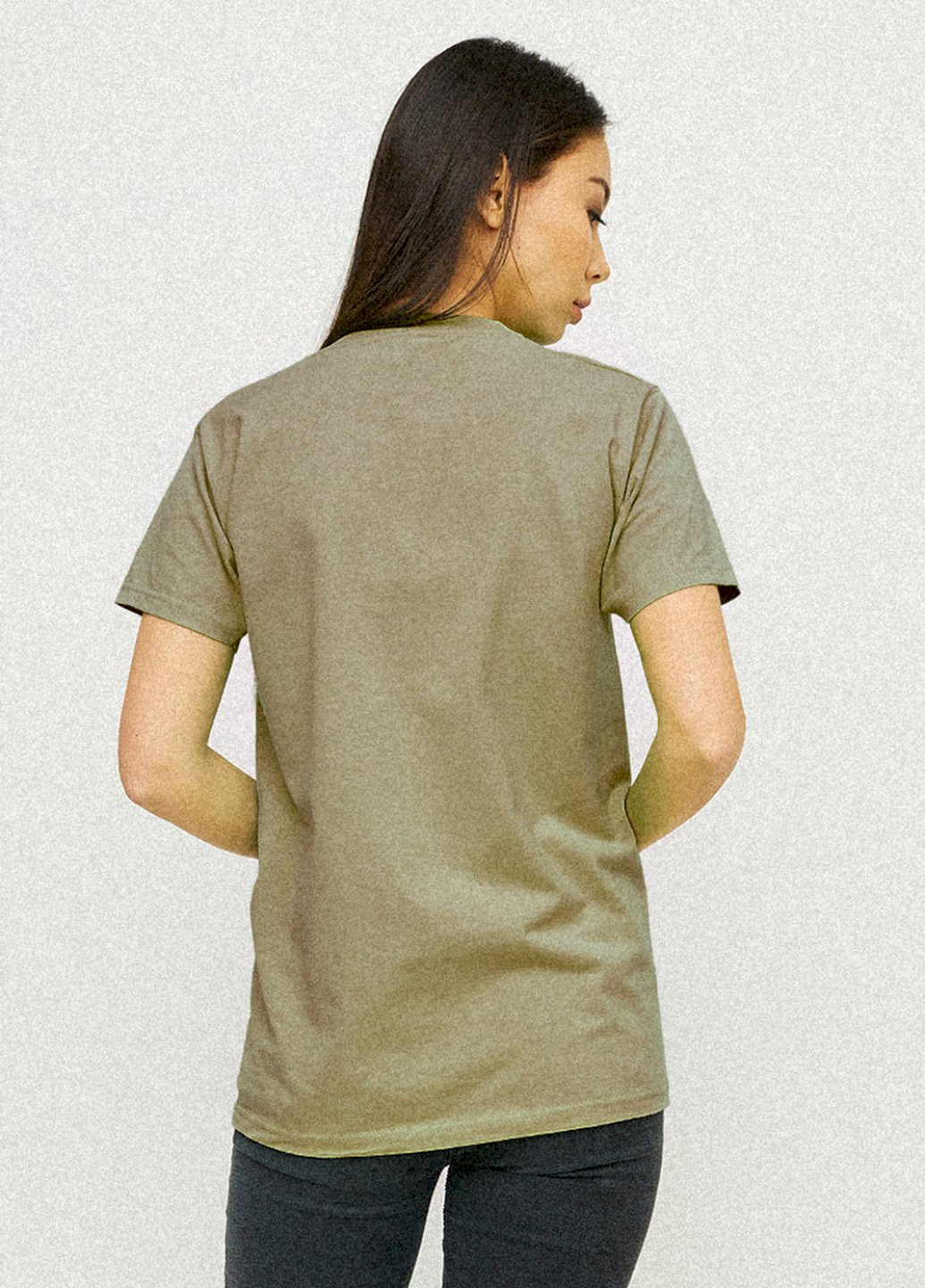 Хаки (оливковая) демисезон футболка boyfriend / air print / YAPPI