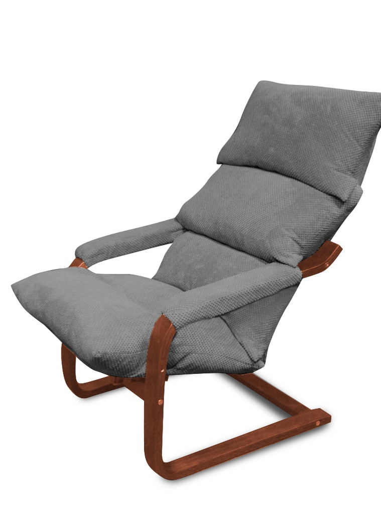 Мягкое кресло шезлонг Серый Орех Fresho (248297710)