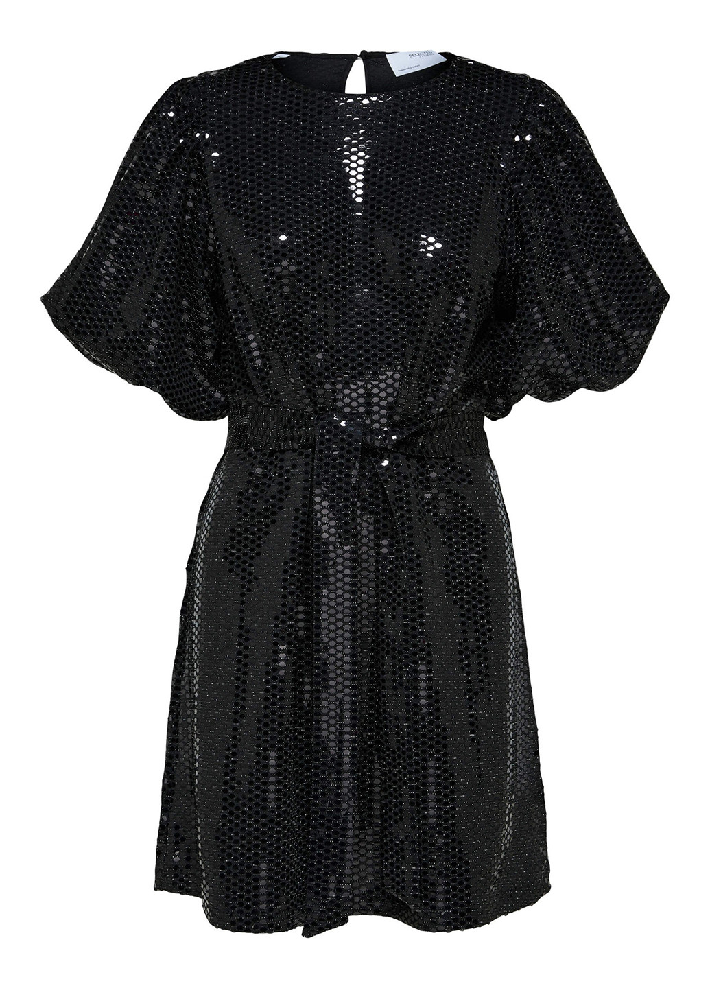 Черное кэжуал платье Selected Femme меланжевое