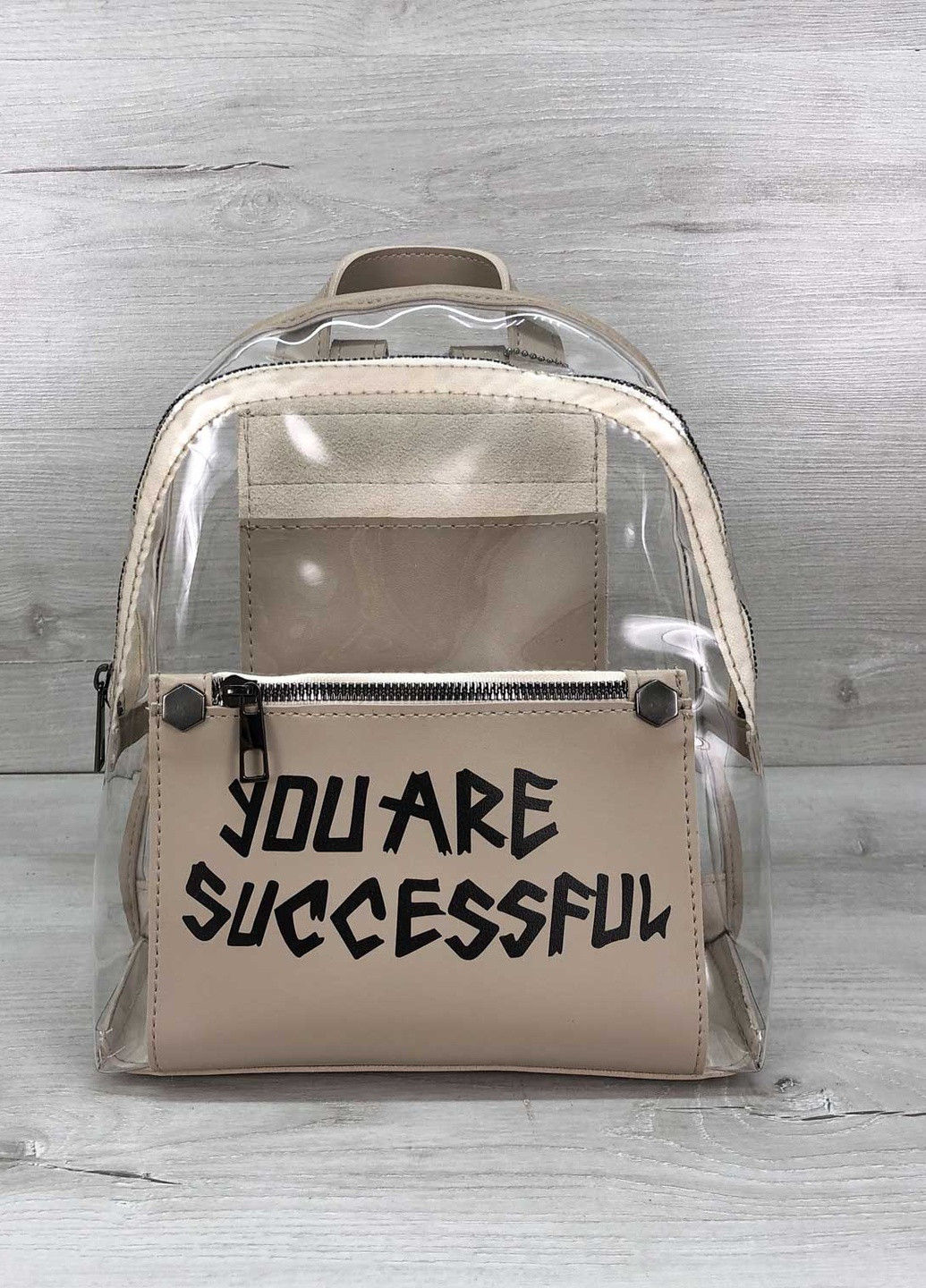 Жіночий рюкзак екошкіра (wel-44429) Бежевий WeLassie (253982766)