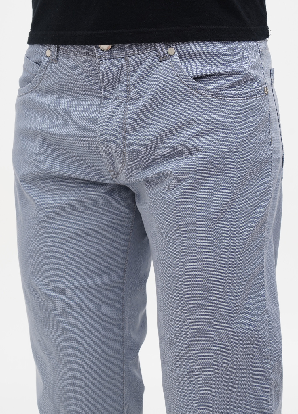 Серо-синие кэжуал демисезонные прямые брюки Lagrand