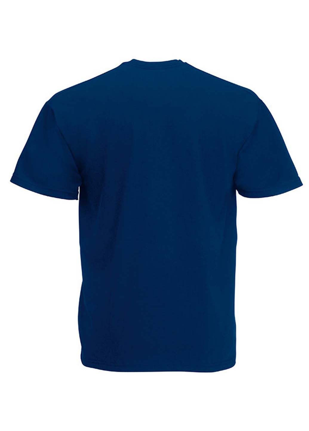 Темно-синя футболка Fruit of the Loom Valueweight v-neck