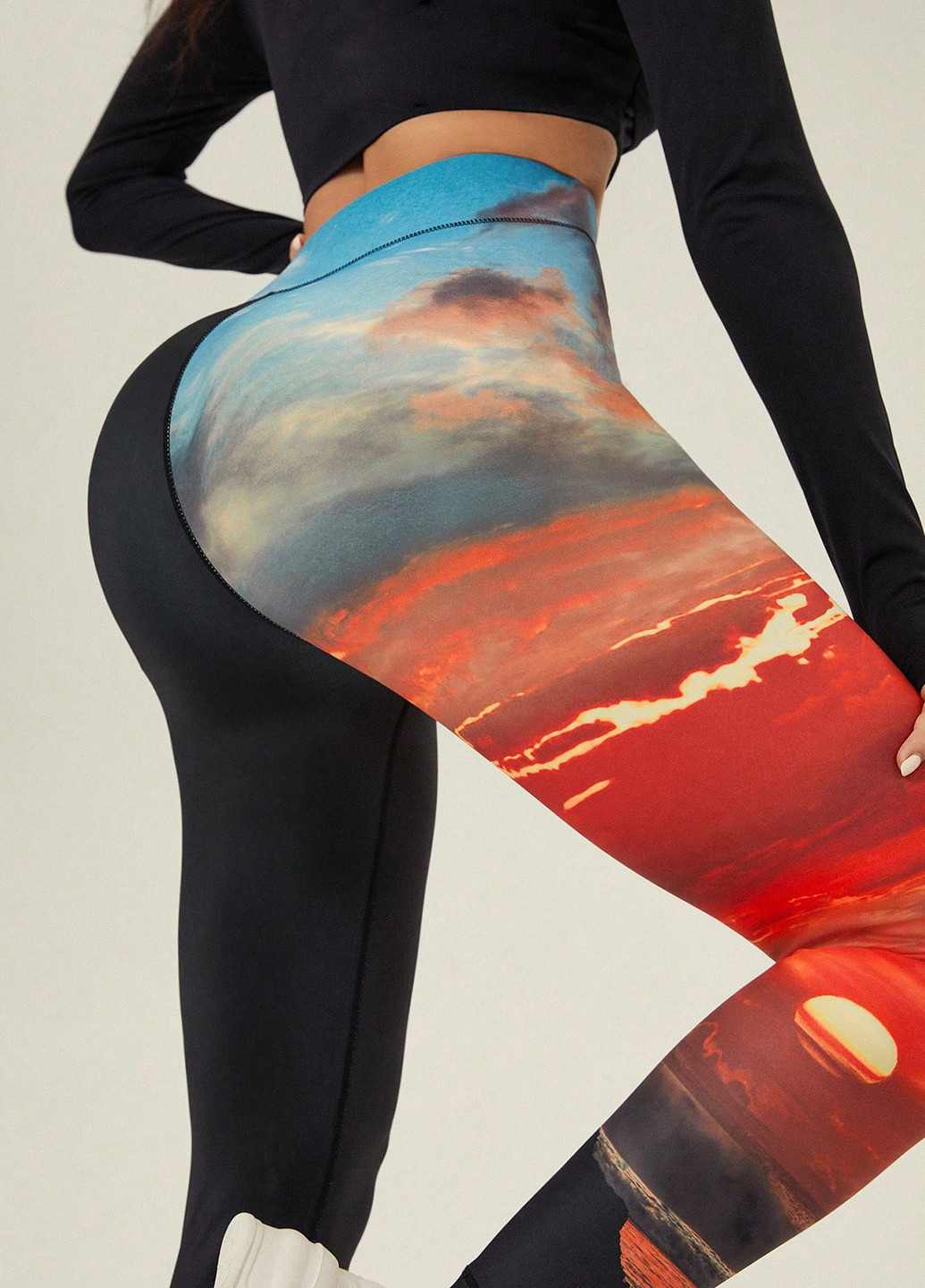 Комбинированные демисезонные леггинсы SHEIN