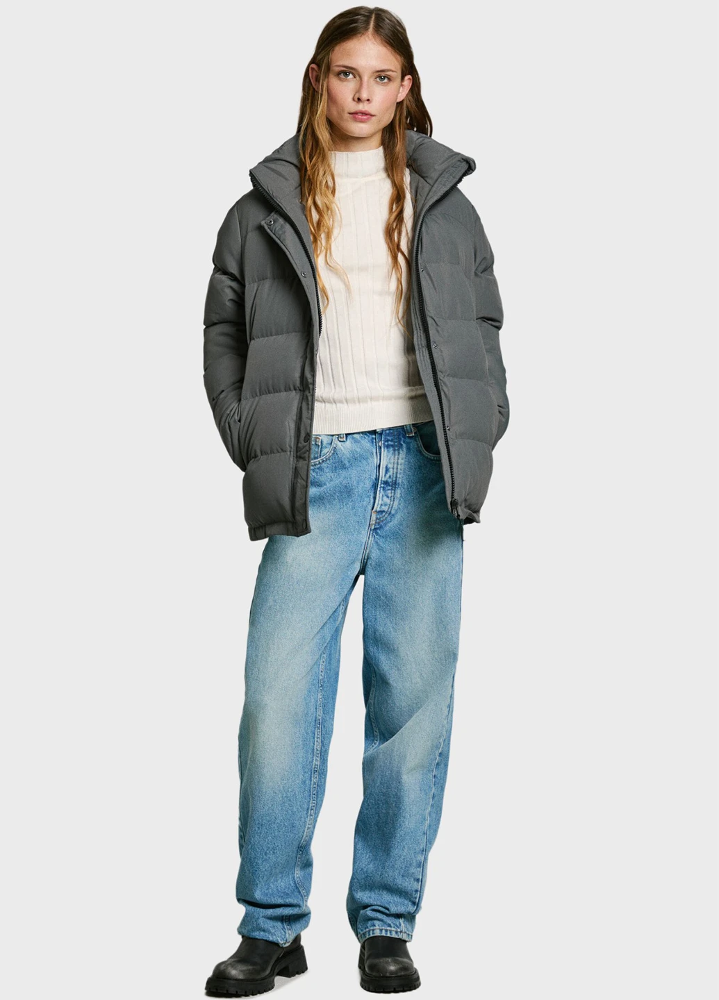 Темно-сіра зимня куртка Pepe Jeans