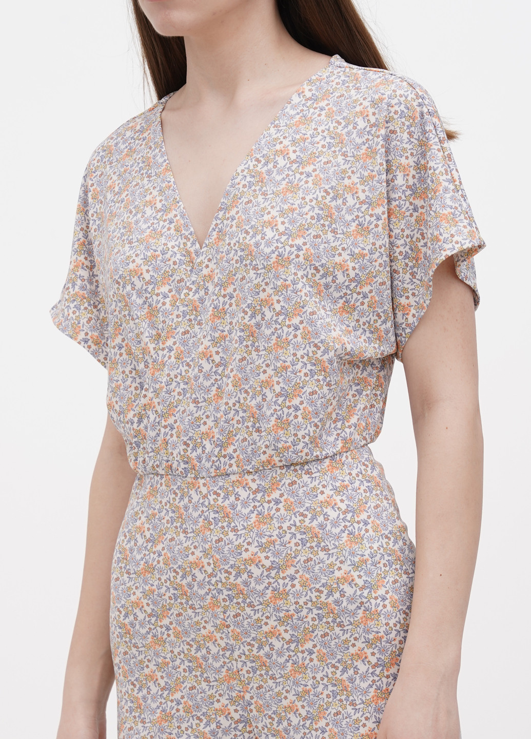 Комбінезон H&M комбінезон-брюки квітковий комбінований кежуал поліестер, трикотаж