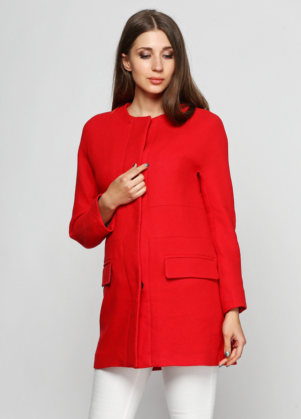 Червоне демісезонне Пальто Zara