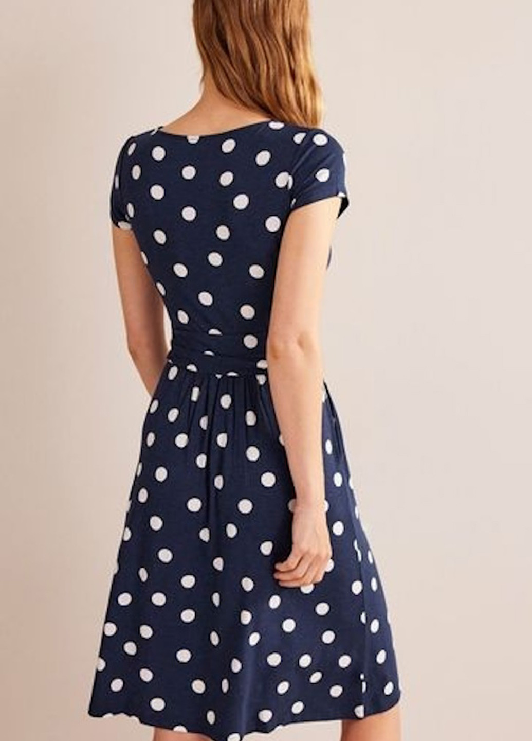 Темно-синя кежуал сукня Boden в горошок