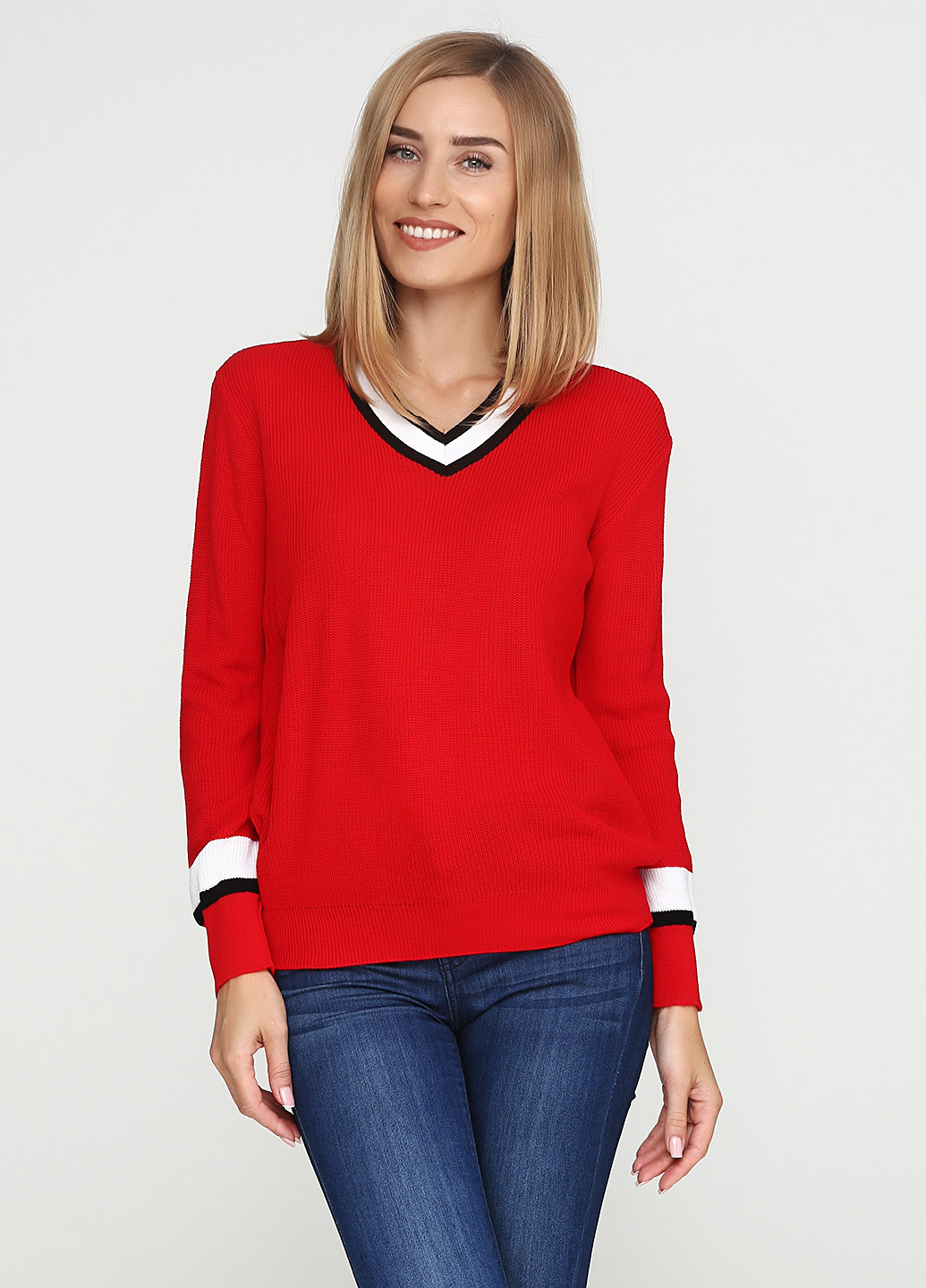Красный демисезонный пуловер пуловер Imperial