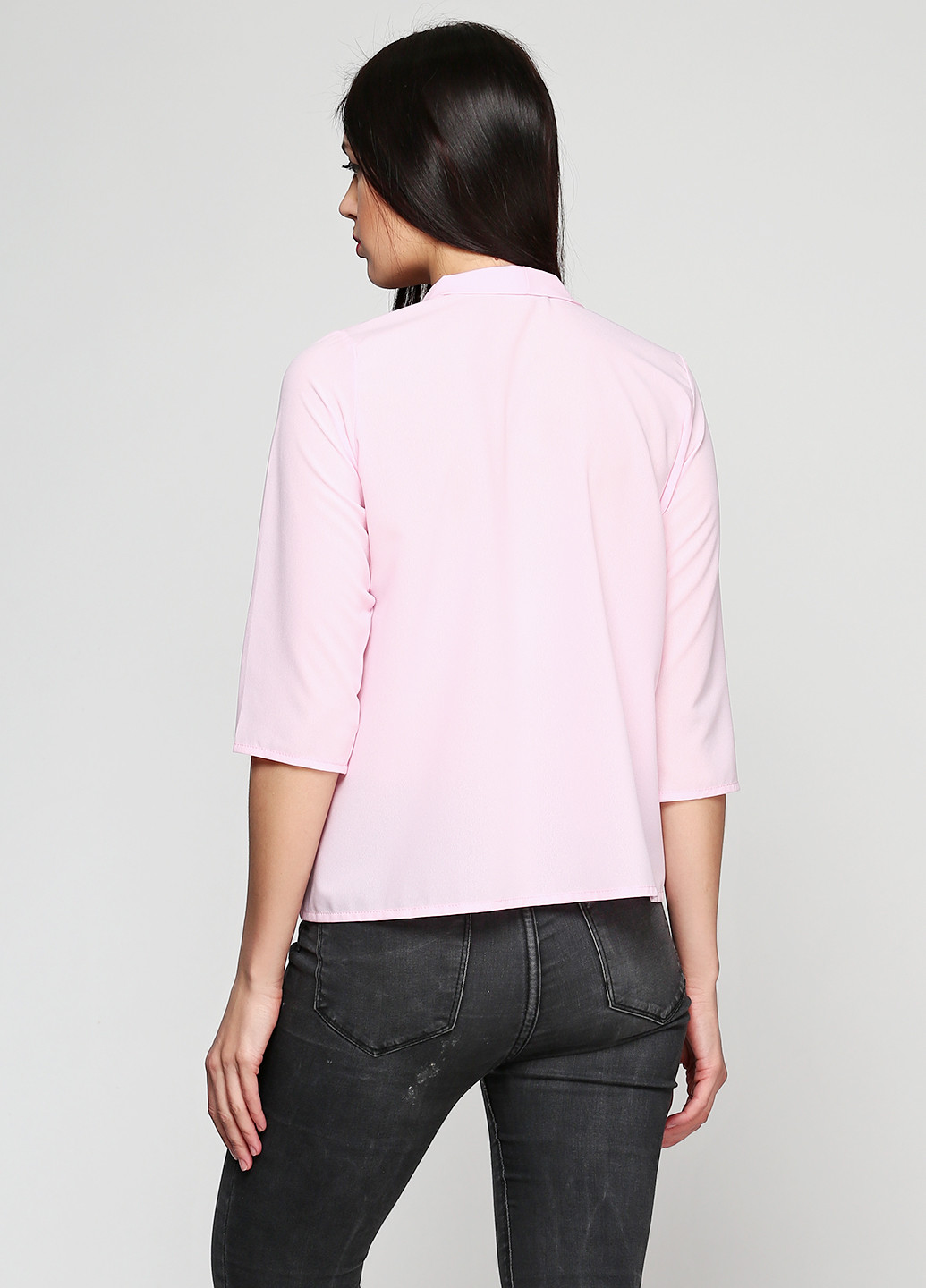 Светло-розовая демисезонная блуза с длинным рукавом Karree