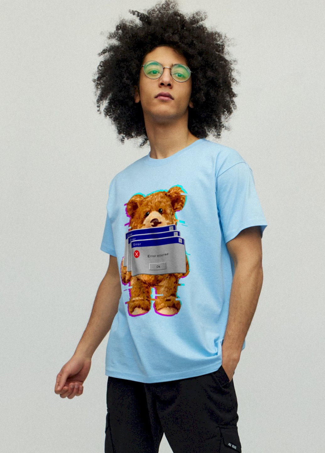 Блакитна футболка чоловіча YAPPI