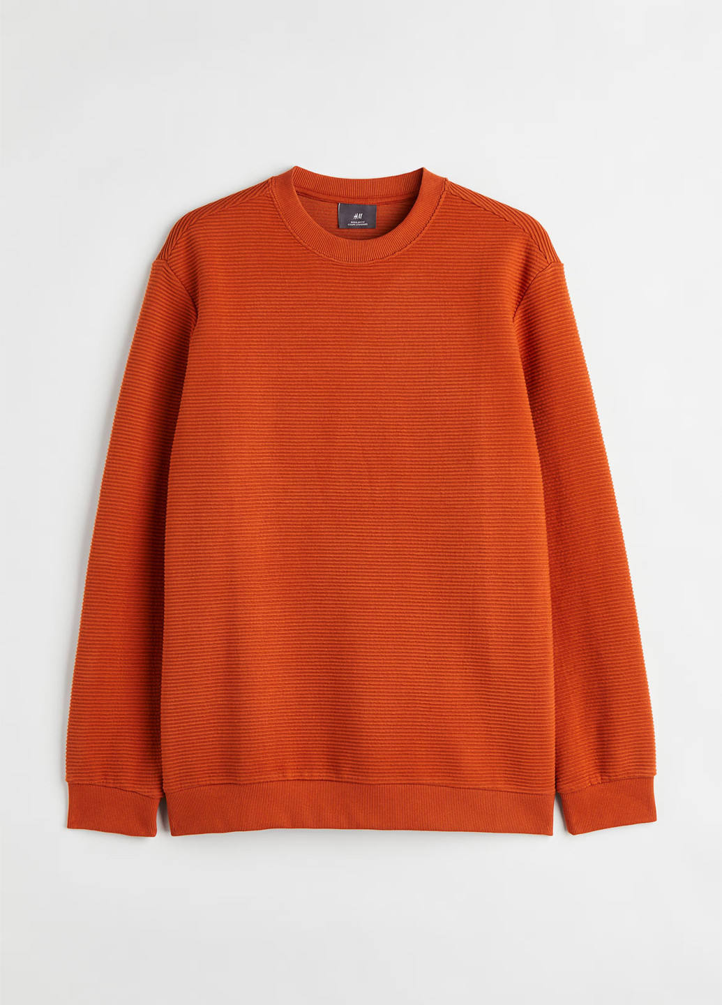Оранжевый свитшот H&M однотонный без декора (349729286)