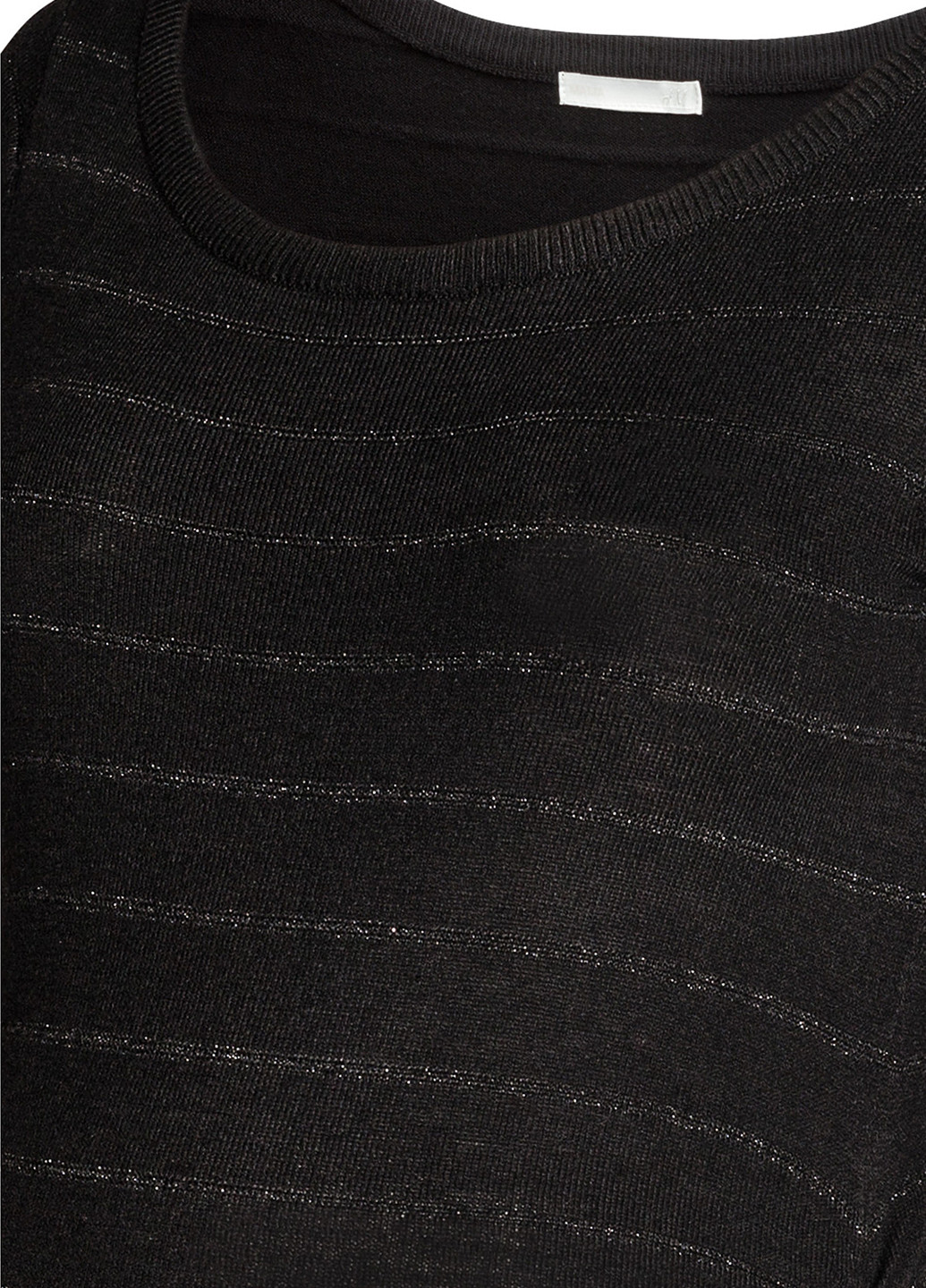 Черное кэжуал платье для беременных H&M в полоску