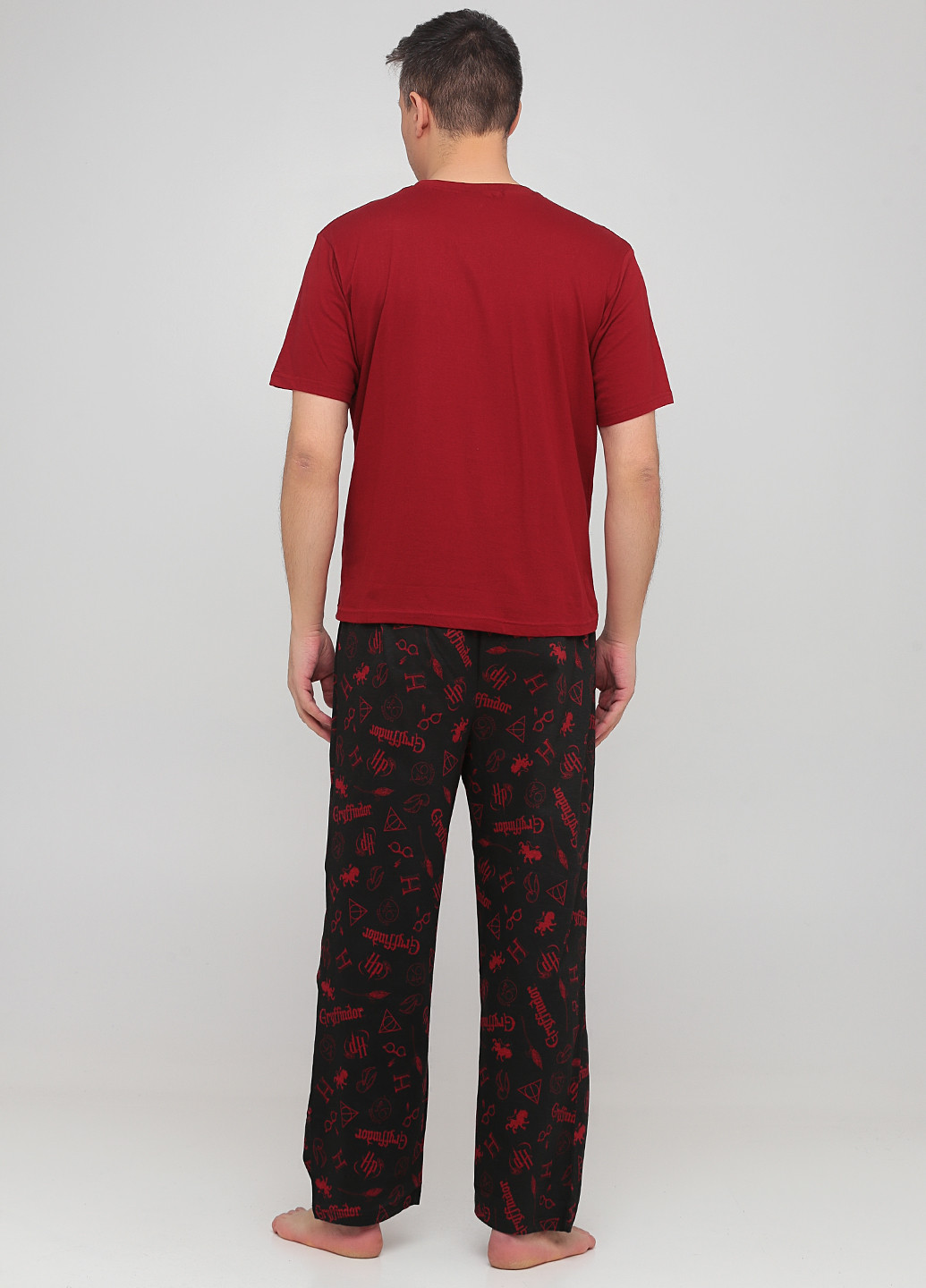 Бордовый зимний комплект (футболка, брюки) Studio