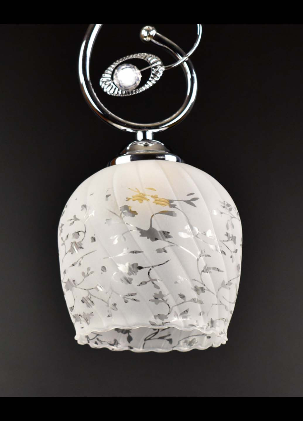 Люстра стельова на 1 лампочку 6368 / 1A-ch Хром 33х15х15 см. Handmade (234538347)