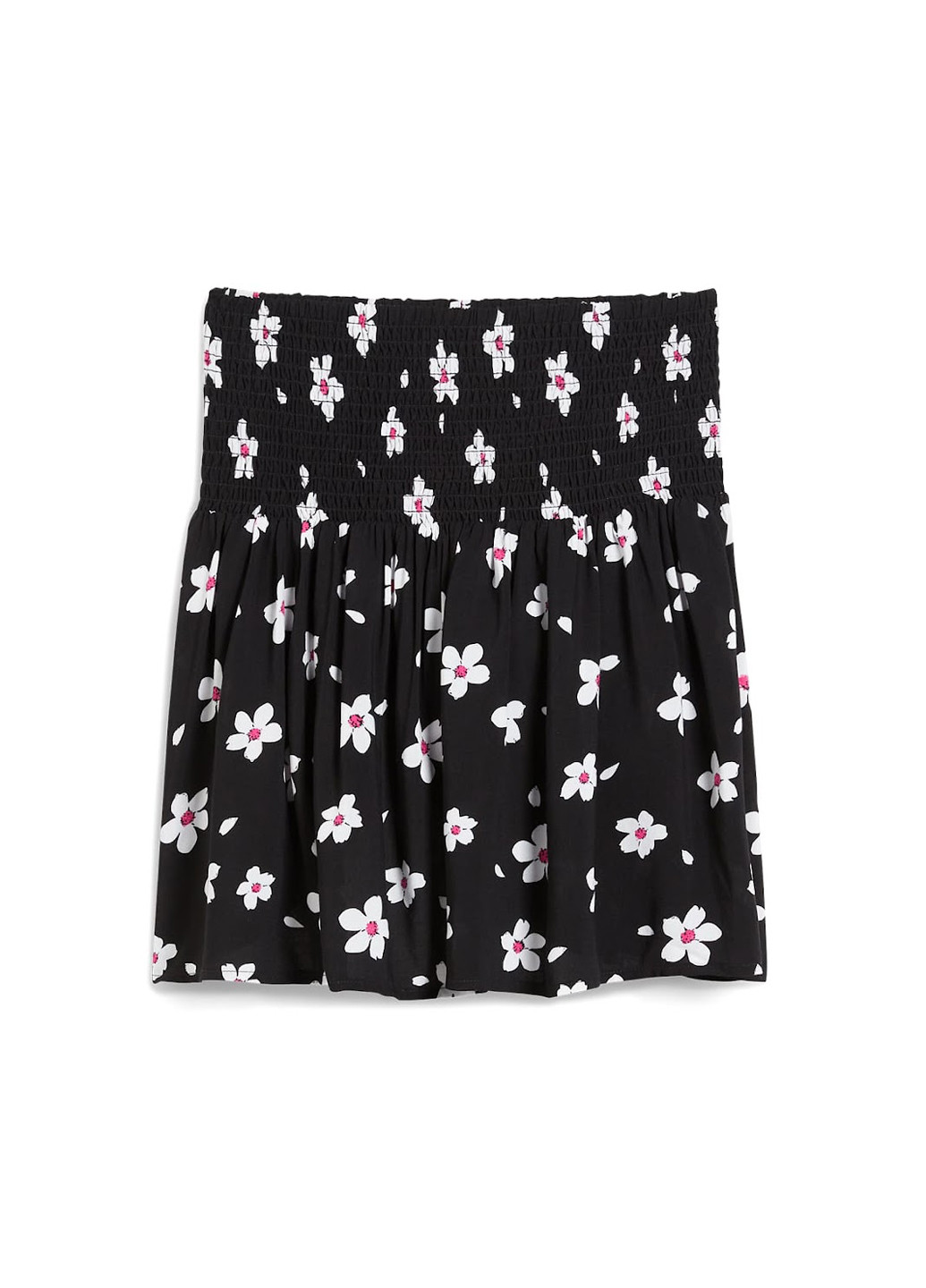 Черная кэжуал цветочной расцветки юбка C&A клешированная