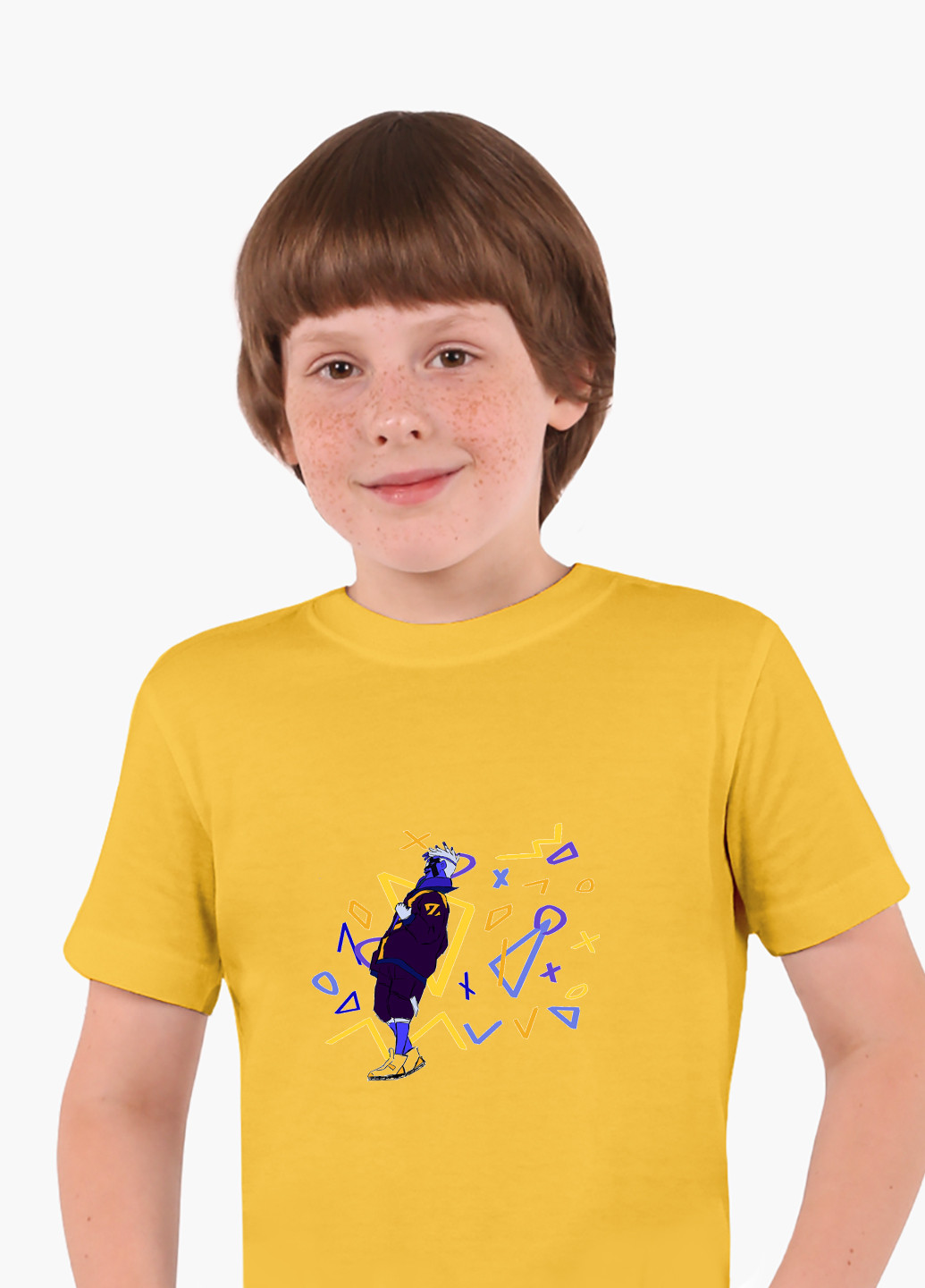 Желтая демисезонная футболка детская лига легенд (league of legends)(9224-1229) MobiPrint