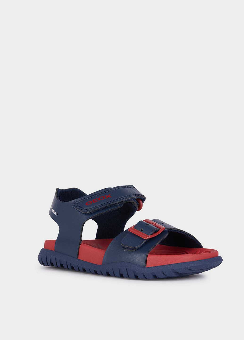 Синие кэжуал сандалии Geox на липучке