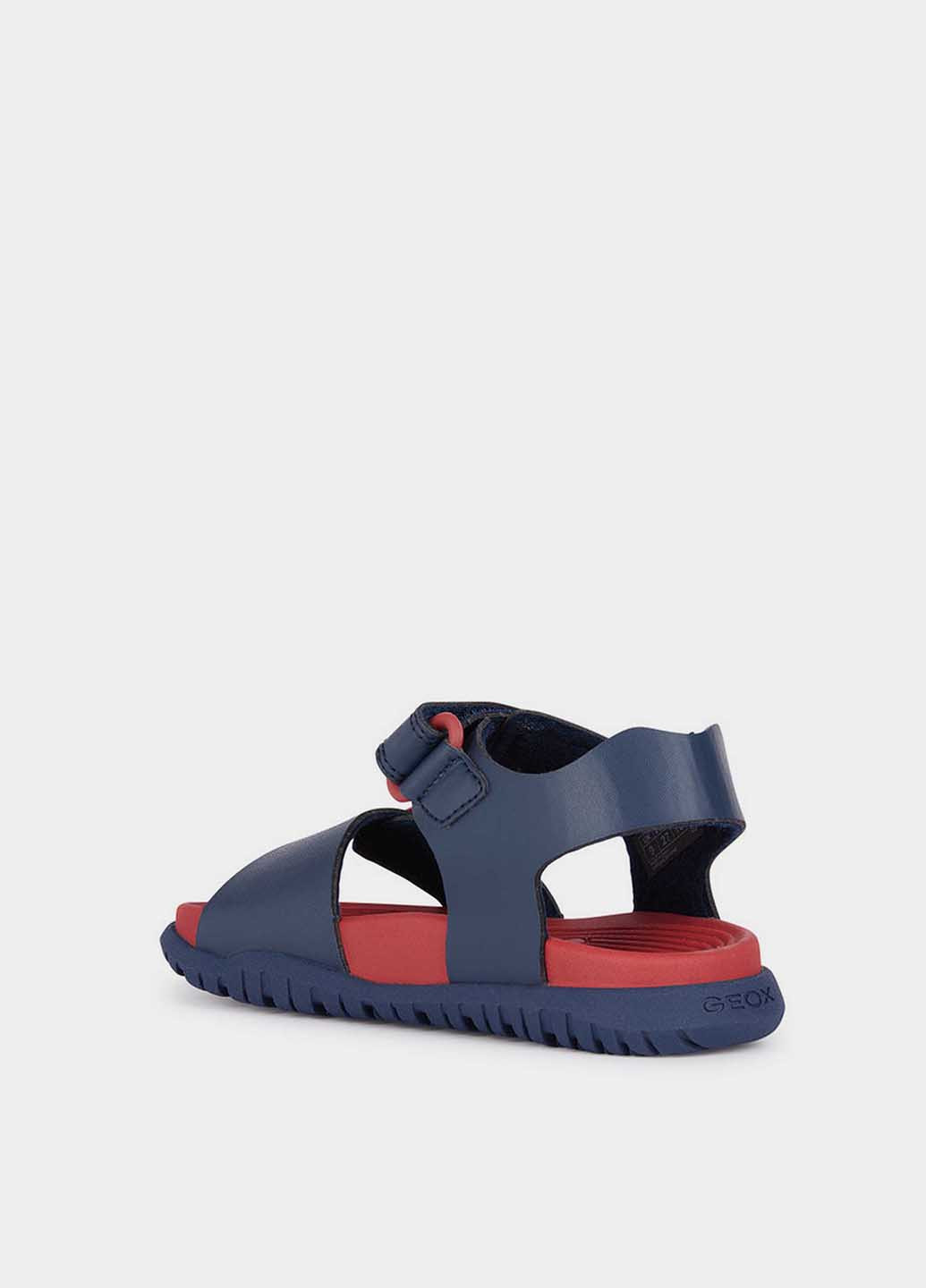 Синие кэжуал сандалии Geox на липучке