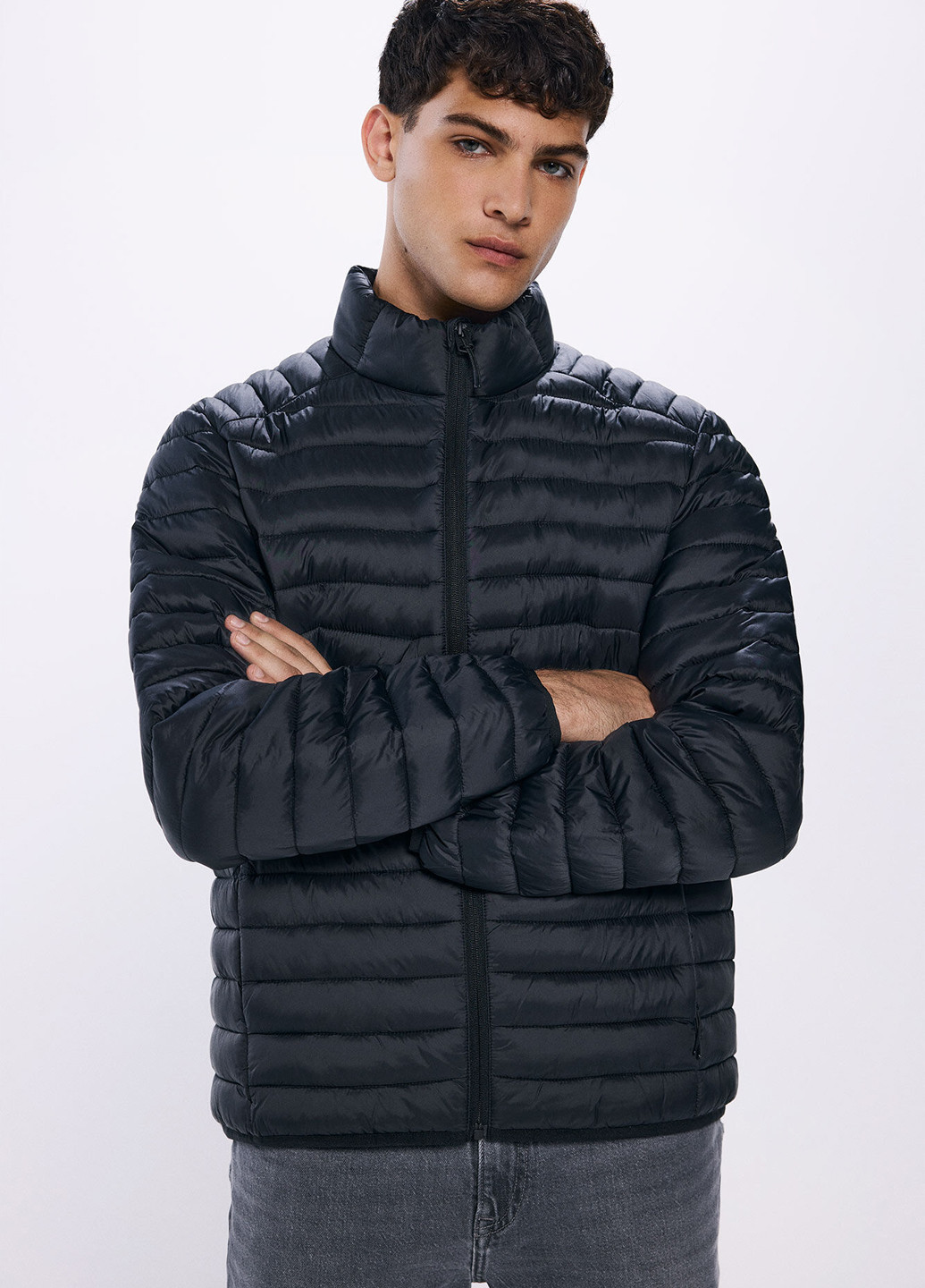 Черная демисезонная куртка Springfield