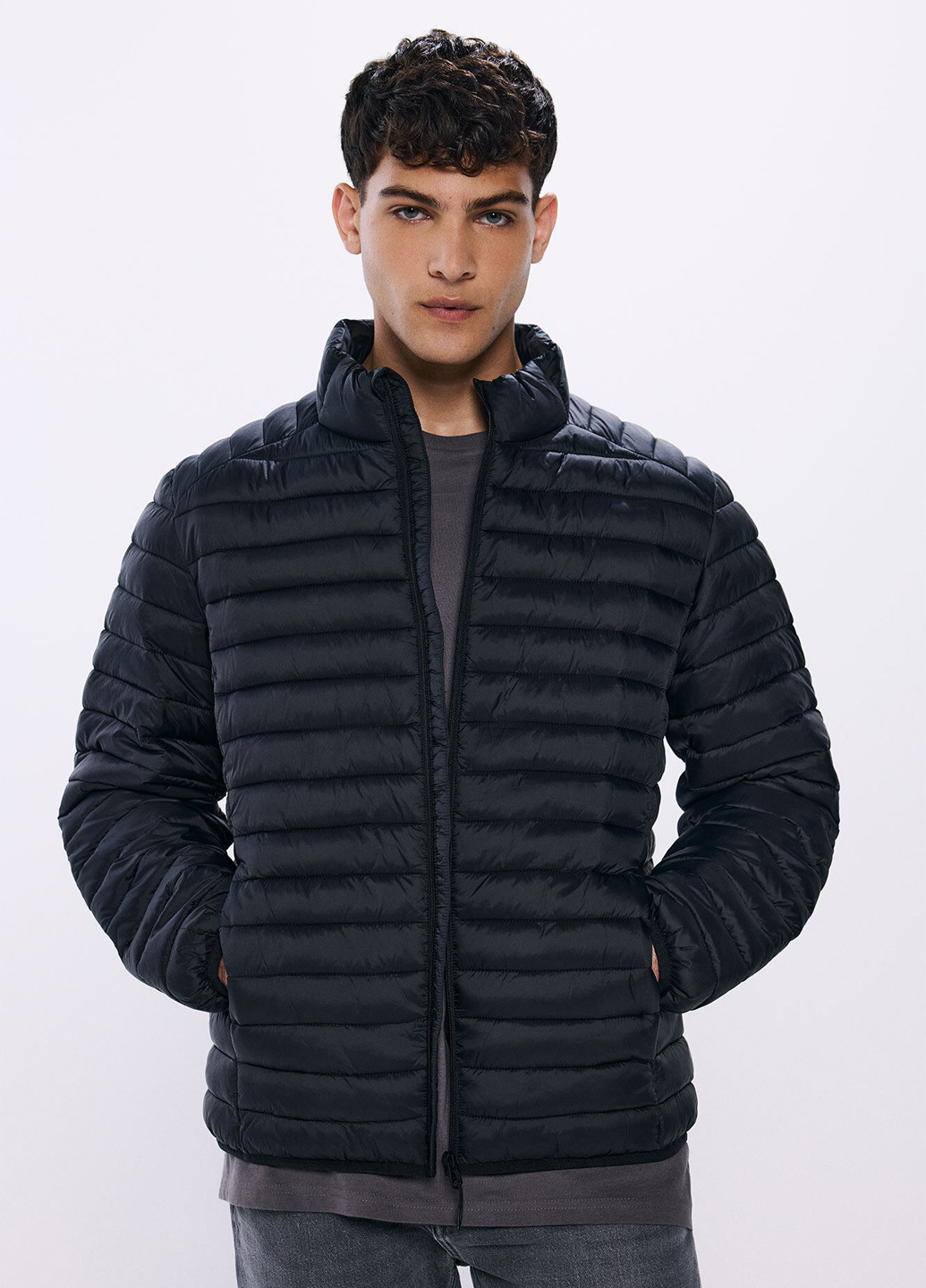 Черная демисезонная куртка Springfield