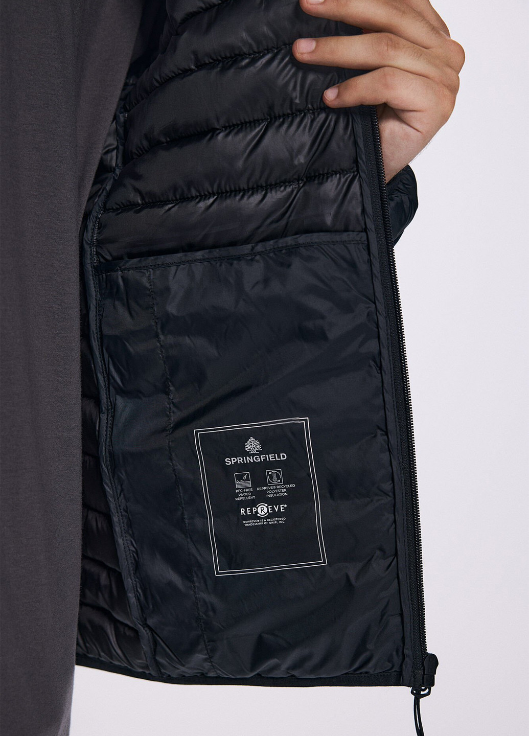 Черная демисезонная куртка Springfield