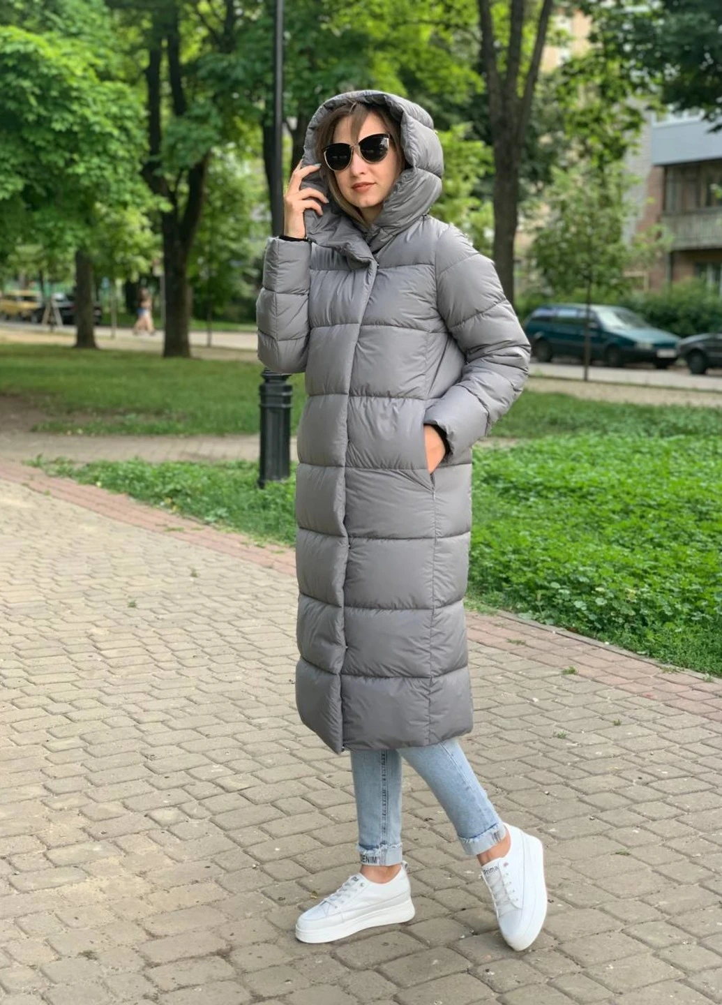Серая зимняя куртка KTL&Kattaleya
