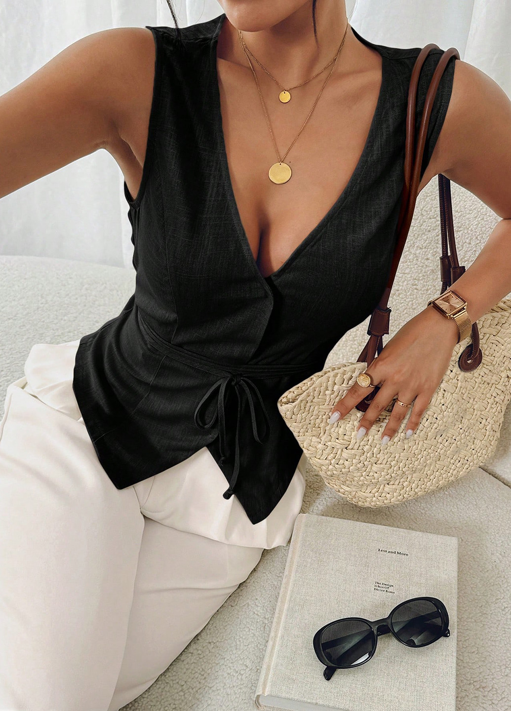 Чорна блуза SHEIN