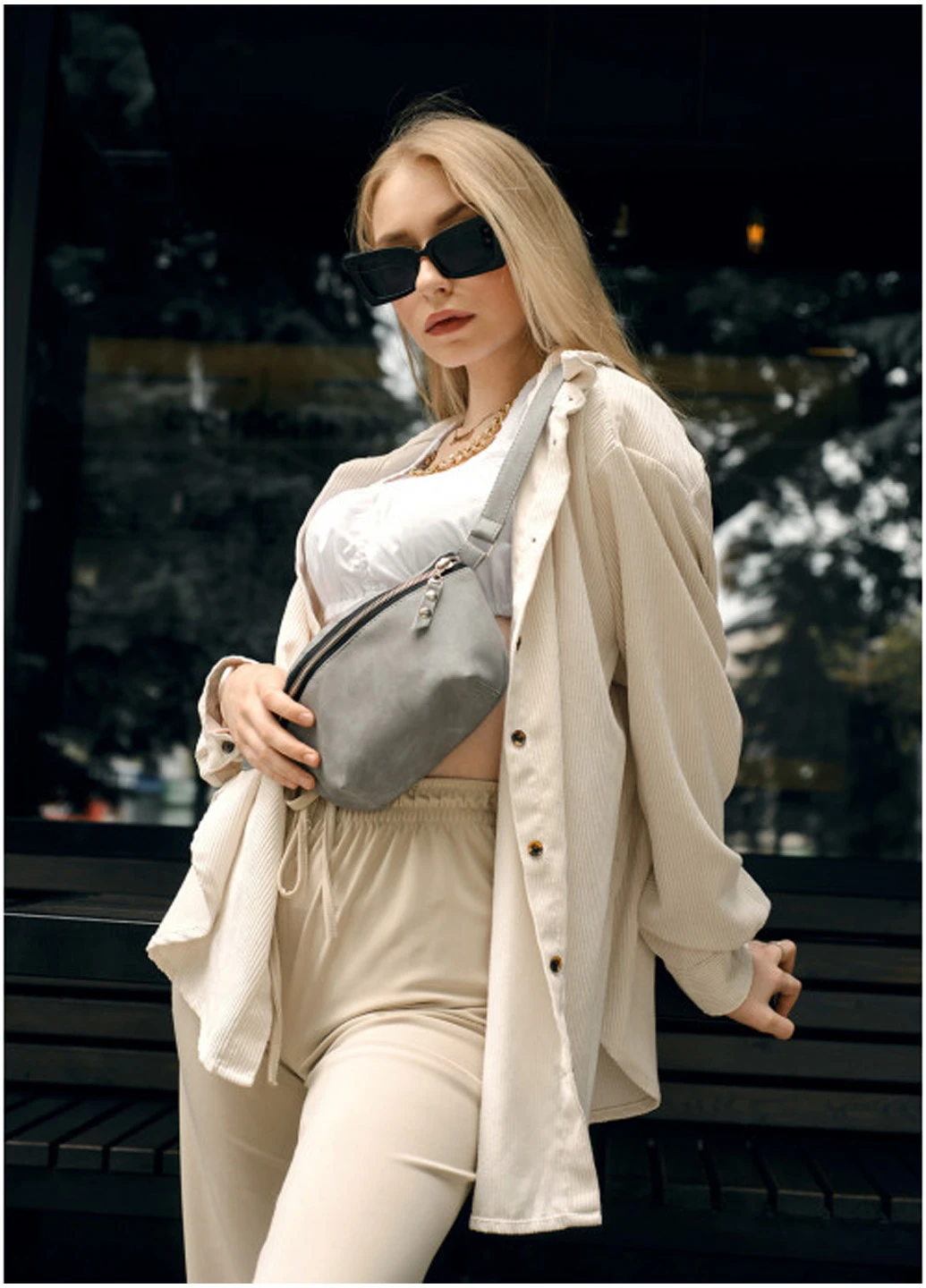 Жіноча сумка на пояс (бананка) 24х4х15 см Sambag (210475842)