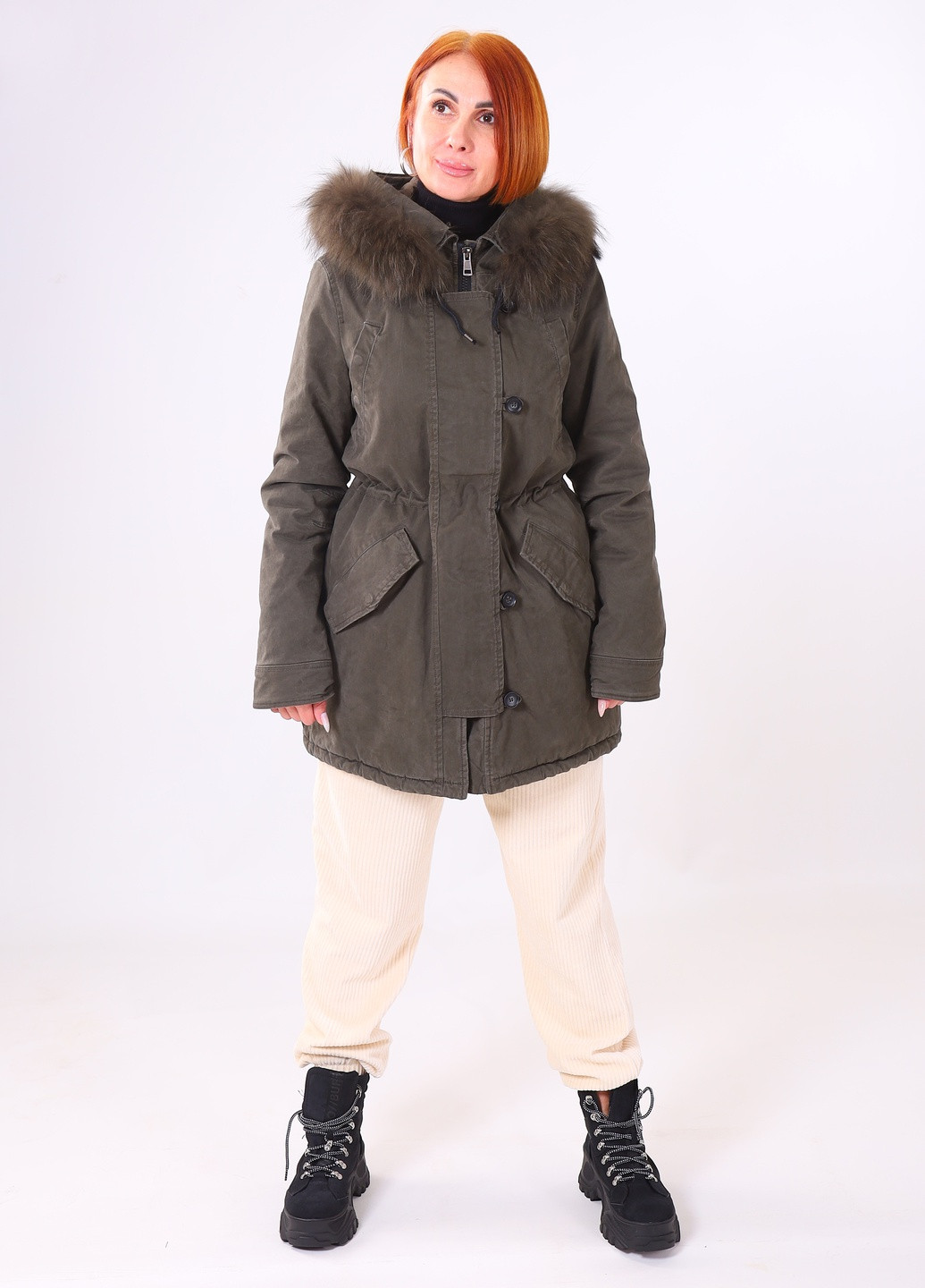 Оливкова (хакі) куртка Yuko